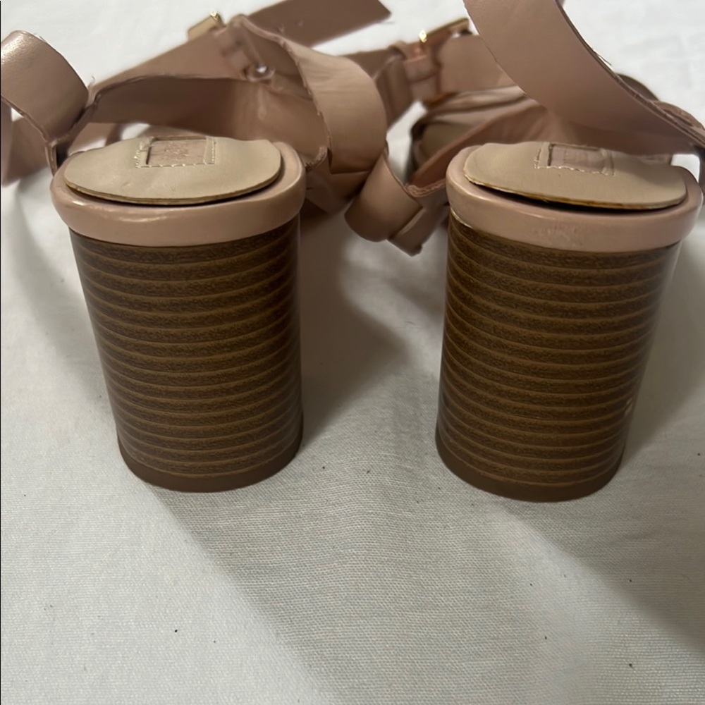 Forever 21 Tan Block Heel Strappy Heels - Picture 3 of 5